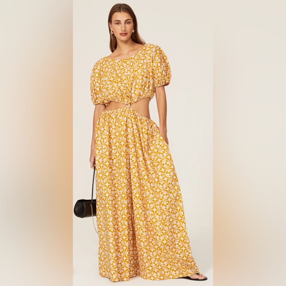 Rebecca Taylor Lattice Fleur Poplin Jumpsuit Wide Leg 100% Cotton Size 2 NWT